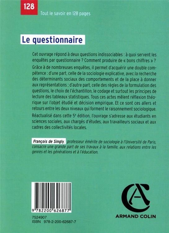 Produktbild: Le questionnaire