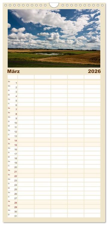 Produktbild: Familienplaner 2026 - Ostfriesland - Tour mit 5 Spalten (Wandkalender, 21 x 45 cm) CALVENDO