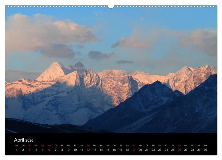 Produktbild: Die sch&ouml;nsten Berge des Khumbu Himal (hochwertiger Premium Wandkalender 2026 DIN A2 quer), Kunstdruck in Hochglanz