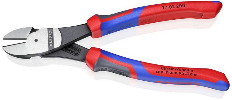 Produktbild: Knipex 74 02 200 Werkstatt Kraft-Seitenschneider mit Facette 200mm