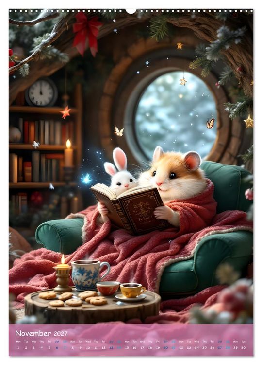 Produktbild: Cute Hamsters - For Kids - (High Quality Premium Wall Calendar 2027 DIN A2 portrait),CALVENDO 12 Month Wall Calendar