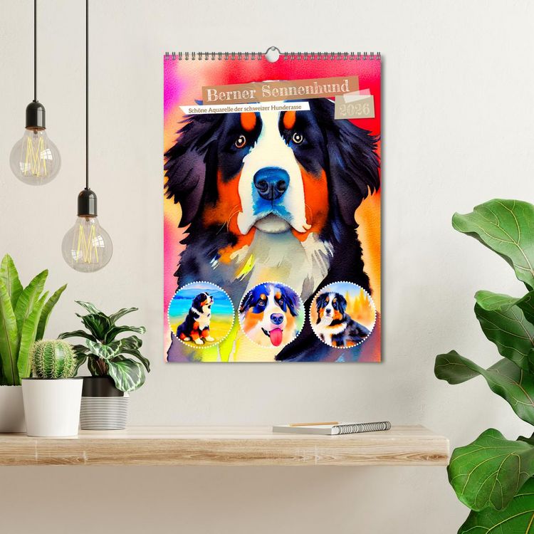 Produktbild: Berner Sennenhund 2026. Sch&ouml;ne Aquarelle der schweizer Hunderasse (Wandkalender 2026 DIN A3 hoch), CALVENDO Monatskalender