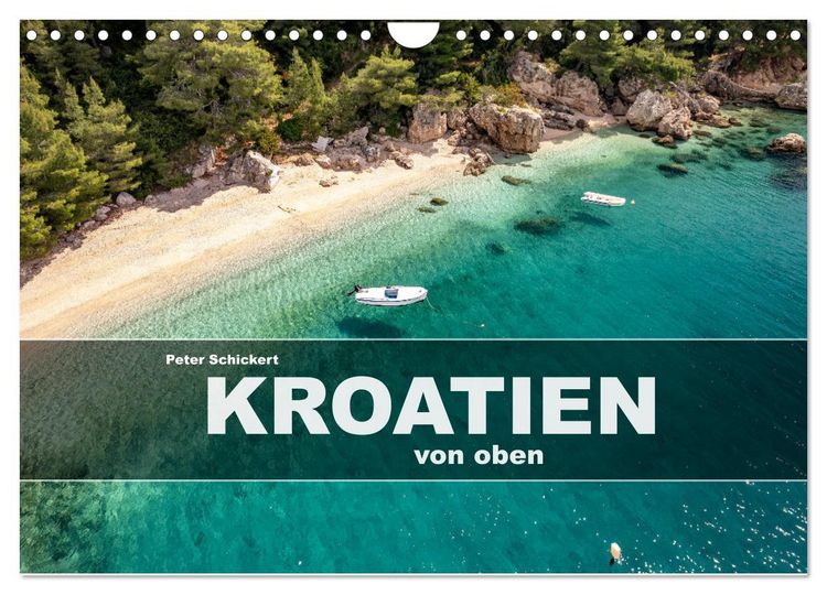 Produktbild: Kroatien von oben (Wandkalender 2026 DIN A4 quer), CALVENDO Monatskalender
