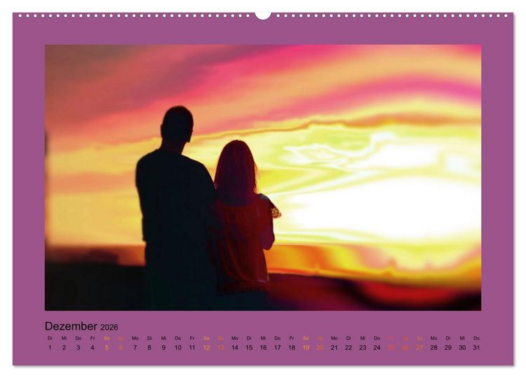 Produktbild: Den Sonnenuntergang gemeinsam genie&szlig;en (Wandkalender 2026 DIN A2 quer), CALVENDO Monatskalender