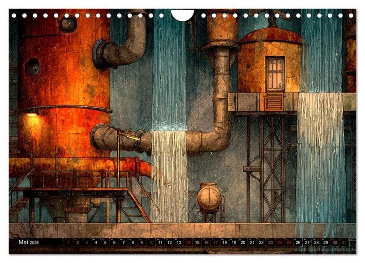 Produktbild: Die faszinierende Welt der industriellen &Auml;sthetik (Wandkalender 2026 DIN A4 quer), CALVENDO Monatskalender