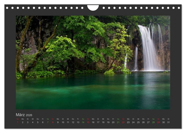Produktbild: FALLENDE WASSER (Wandkalender 2026 DIN A4 quer), CALVENDO Monatskalender