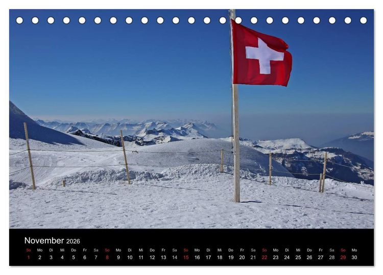 Produktbild: Unterwegs in den Schweizer Bergen - swissmountainview.ch (Tischkalender 2026 DIN A5 quer), CALVENDO Monatskalender