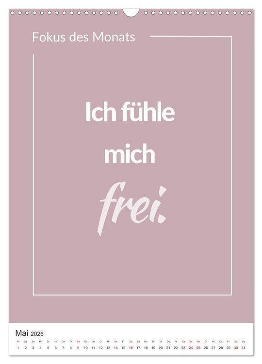 Produktbild: Achtsamkeitskalender: Mehr Achtsamkeit im Alltag mit dem Fokus des Monats (Wandkalender 2026 DIN A3 hoch), CALVENDO Monatskalender