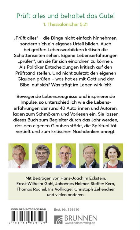 Produktbild: Pr&uuml;ft alles und behaltet das Gute!