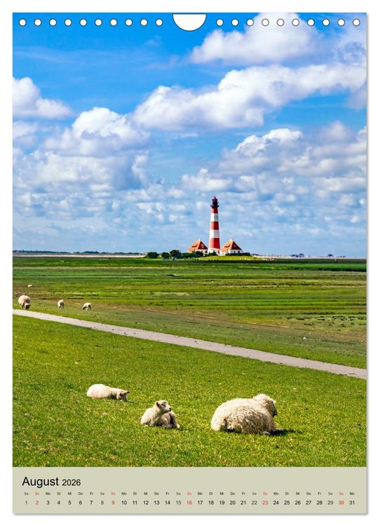 Produktbild: NORDSEEFLAIR - St. Peter Ording und Westerhever (Wandkalender 2026 DIN A4 hoch), CALVENDO Monatskalender