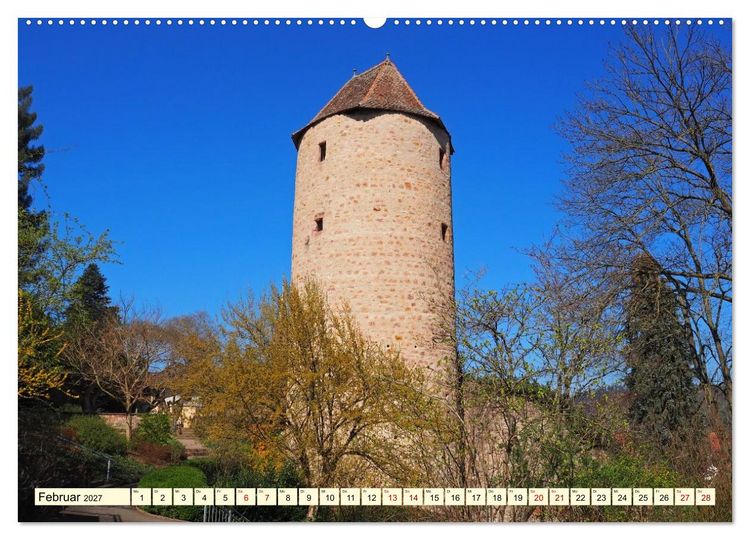 Produktbild: Weinheim im Herzen der Bergstra&szlig;e (hochwertiger Premium Wandkalender 2027 DIN A2 quer), Kunstdruck in Hochglanz