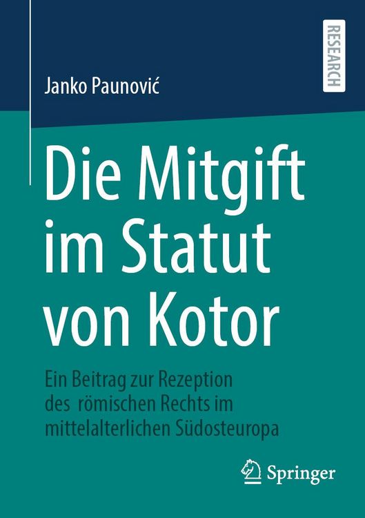 Produktbild: Die Mitgift im Statut von Kotor