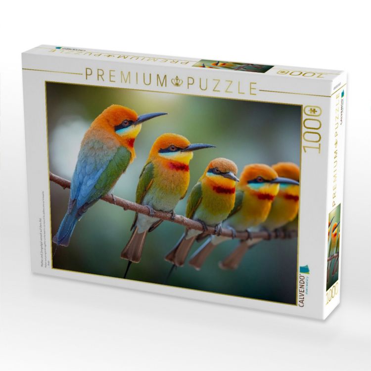 Produktbild: CALVENDO Puzzle Mutter und Jungv&ouml;gel vereint auf dem Ast | 1000 Teile Lege-Gr&ouml;&szlig;e 64x48cm Foto-Puzzle f&uuml;r gl&uuml;ckliche Stunden
