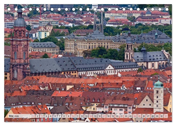 Produktbild: W&Uuml;RZBURG - ALTSTADT IMPRESSIONEN (Tischkalender 2026 DIN A5 quer), CALVENDO Monatskalender