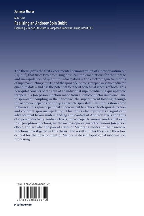 Produktbild: Realizing an Andreev Spin Qubit