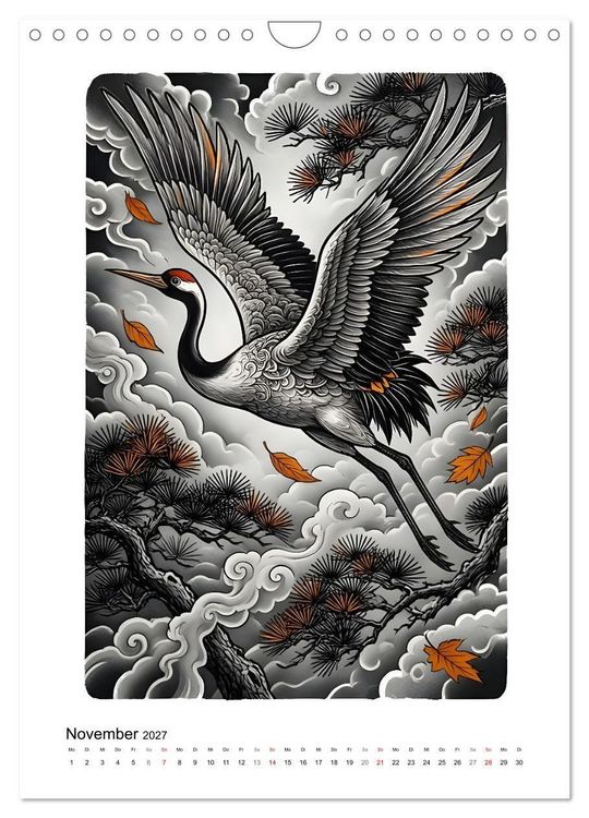 Produktbild: Irezumi - Japans Seele in zwei Farben (Wandkalender 2027 DIN A4 hoch), CALVENDO Monatskalender
