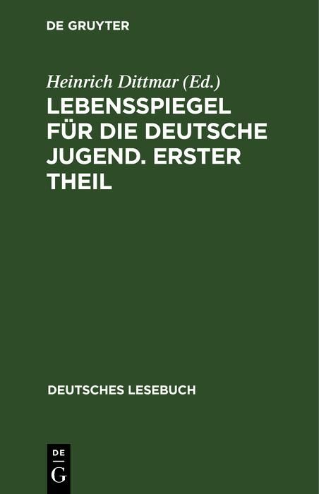 Produktbild: Lebensspiegel f&uuml;r die deutsche Jugend. Erster Theil