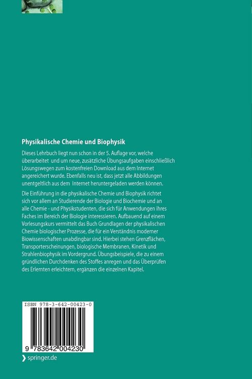 Produktbild: Physikalische Chemie und Biophysik