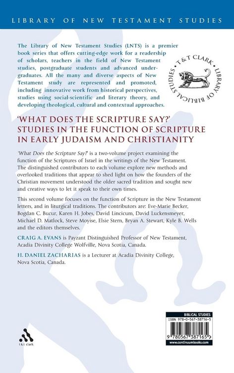 Produktbild: 'What Does the Scripture Say?' Studies in the Function of Scripture in Early Judaism and Christianity