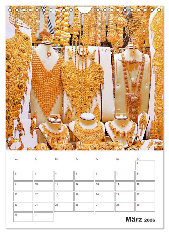Produktbild: Dubai - Urlaubsplaner (Wandkalender 2026 DIN A4 hoch), CALVENDO Monatskalender
