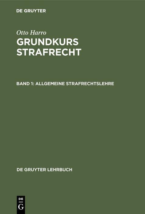 Produktbild: Allgemeine Strafrechtslehre