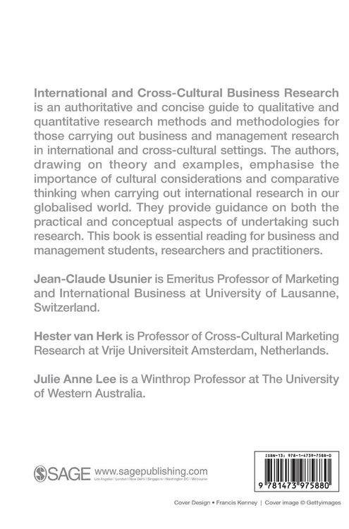 Produktbild: International and Cross-Cultural Business Research