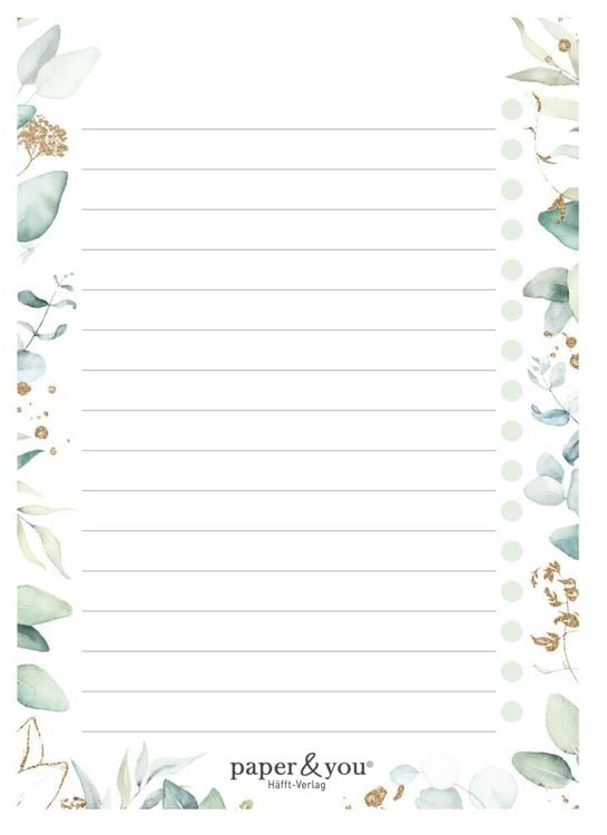 Produktbild: paper&you Block A6 Einkaufsliste [Blattgold] EM