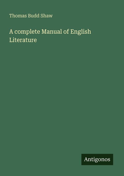 Produktbild: A complete Manual of English Literature