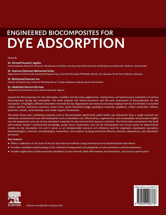 Produktbild: Engineered Biocomposites for Dye Adsorption