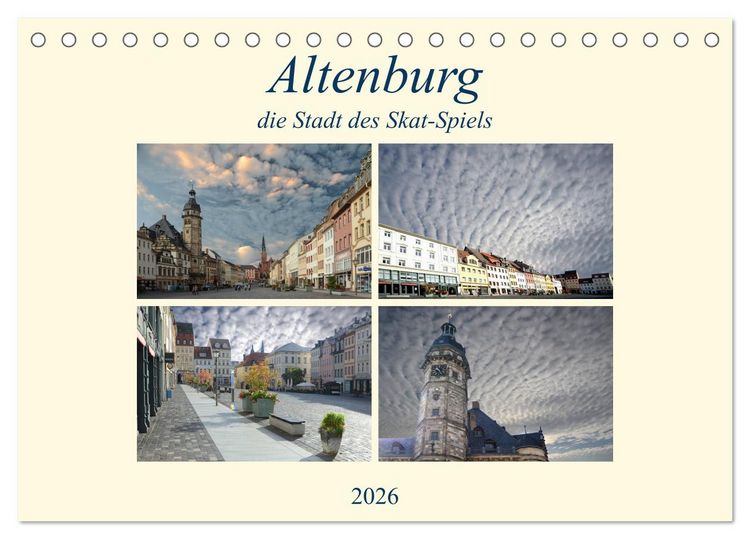 Produktbild: Altenburg, die Stadt des Skat-Spiels (Tischkalender 2026 DIN A5 quer), CALVENDO Monatskalender