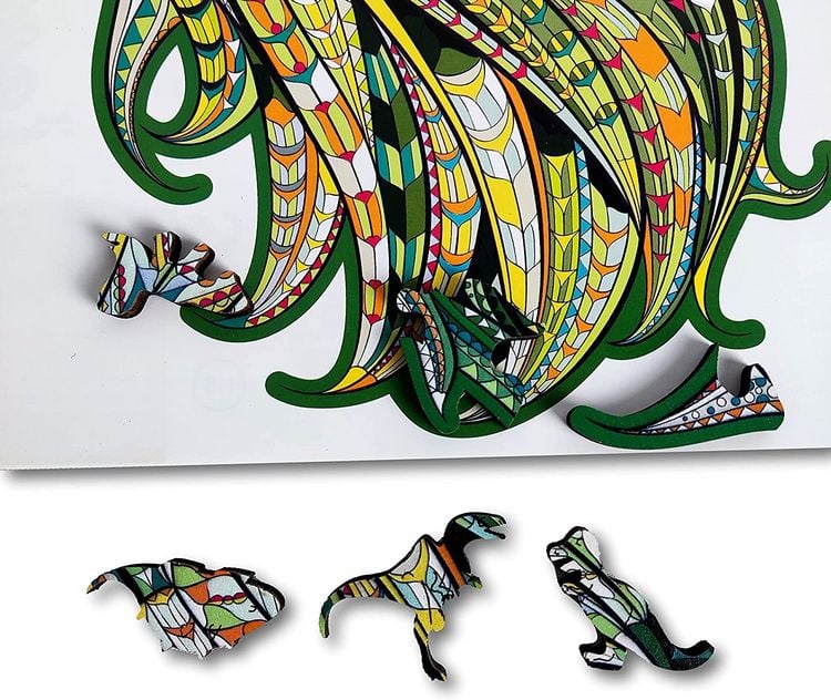 Produktbild: Aniwood J2310M - Animal Wood Puzzle, Blackbox Dragon M, Drache, Holz-Puzzle 125 Teile