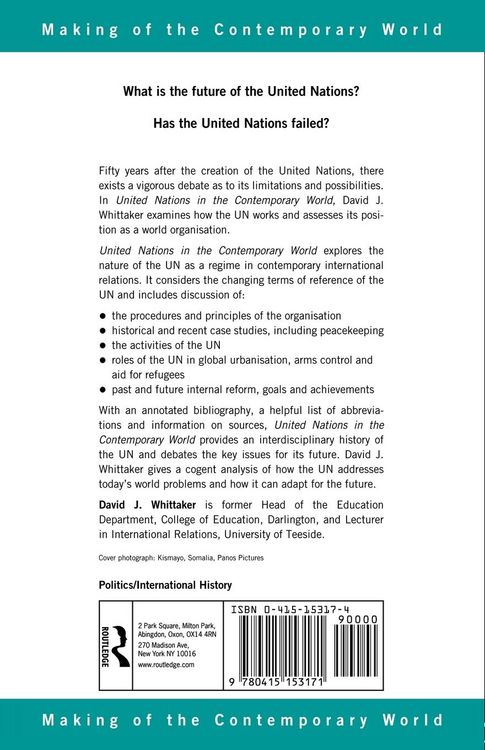 Produktbild: United Nations in the Contemporary World