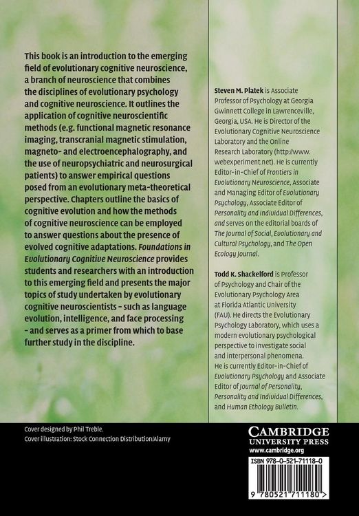 Produktbild: Foundations in Evolutionary Cognitive Neuroscience