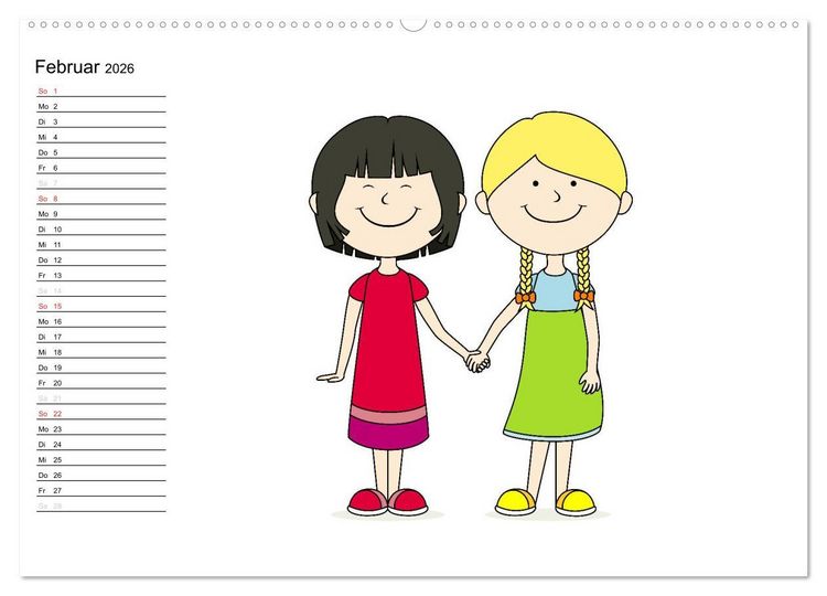 Produktbild: Der Kinderkalender (hochwertiger Premium Wandkalender 2026 DIN A2 quer), Kunstdruck in Hochglanz