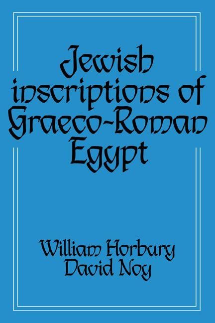Produktbild: Jewish Inscriptions of Graeco-Roman Egypt