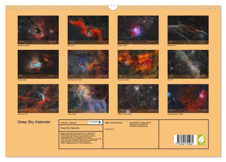 Produktbild: Deep Sky Kalender (Wandkalender 2027 DIN A3 quer), CALVENDO Monatskalender