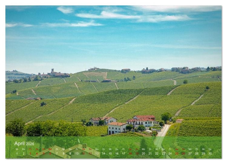 Produktbild: Barolo in den H&uuml;geln des Langhe (hochwertiger Premium Wandkalender 2026 DIN A2 quer), Kunstdruck in Hochglanz
