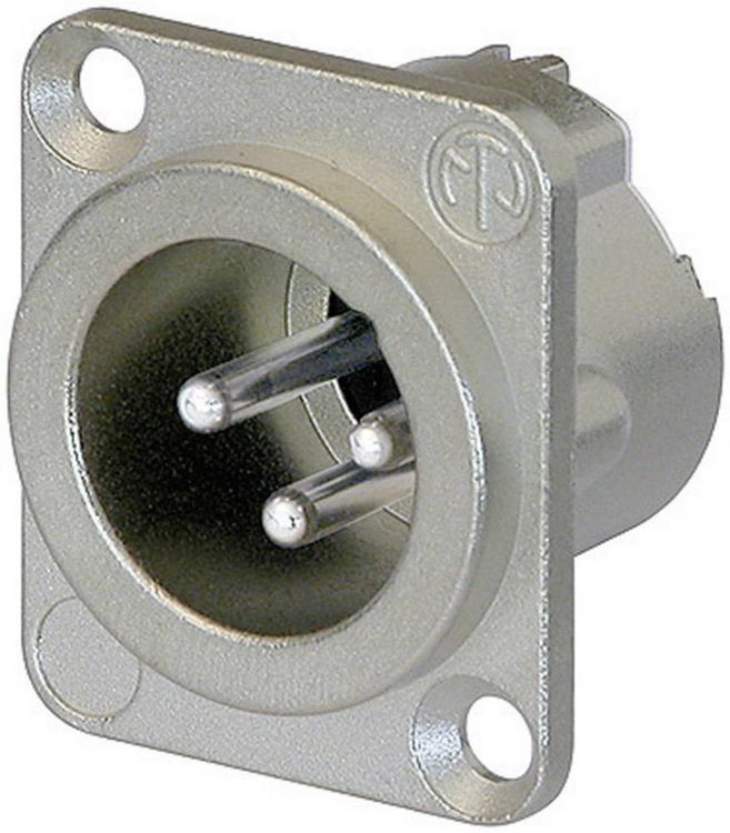 Produktbild: Neutrik NC3MD-LX XLR-Steckverbinder Flanschstecker, Kontakte gerade Polzahl: 3 Silber 1St.