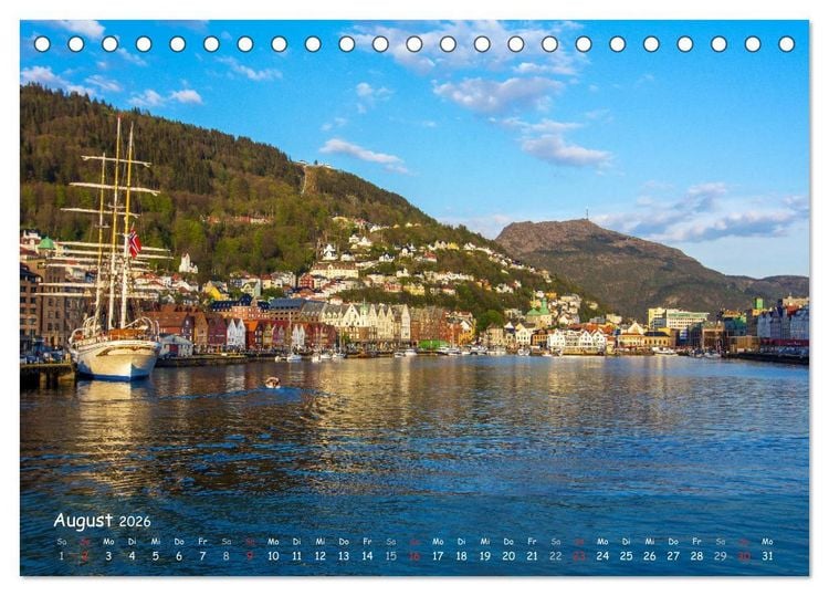 Produktbild: Skandinavien - Fjorde, Sch&auml;ren und Meer... (Tischkalender 2026 DIN A5 quer), CALVENDO Monatskalender