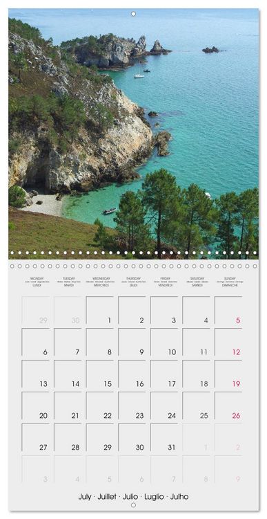 Produktbild: Balade en Finist&egrave;re (Calendrier mural carr&eacute; 2026 30x30 cm) Calendrier double avec une page pour vos prises de notes
