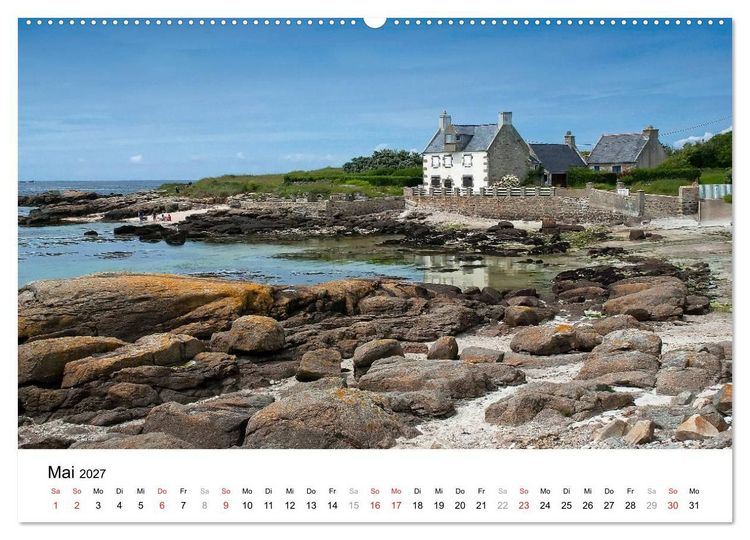 Produktbild: Bretonische Impressionen (Wandkalender 2027 DIN A2 quer), CALVENDO Monatskalender
