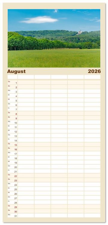 Produktbild: Familienplaner 2026 - Kassel - wundersch&ouml;ne Stadt in Nordhessen mit 5 Spalten (Wandkalender, 21 x 45 cm) CALVENDO