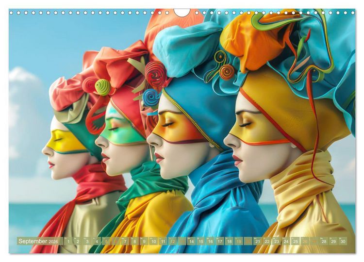 Produktbild: Wundervoll surreale venezianische Szenerien (Wandkalender 2026 DIN A3 quer), CALVENDO Monatskalender