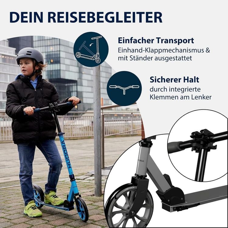 Produktbild: HUDORA 14468 - Scooter Up 200, iron, grau, Alu-Cityroller
