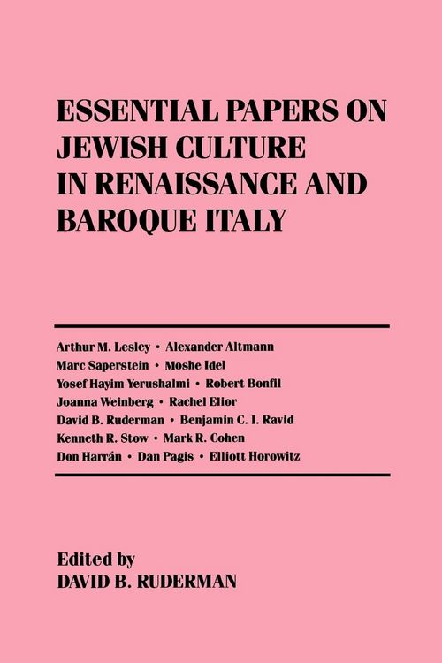 Produktbild: Essential Papers on Jewish Culture in Renaissance and Baroque Italy