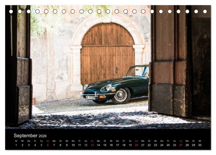 Produktbild: Jaguar E-Type 2026 (Tischkalender 2026 DIN A5 quer), CALVENDO Monatskalender