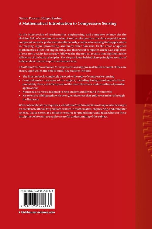 Produktbild: A Mathematical Introduction to Compressive Sensing