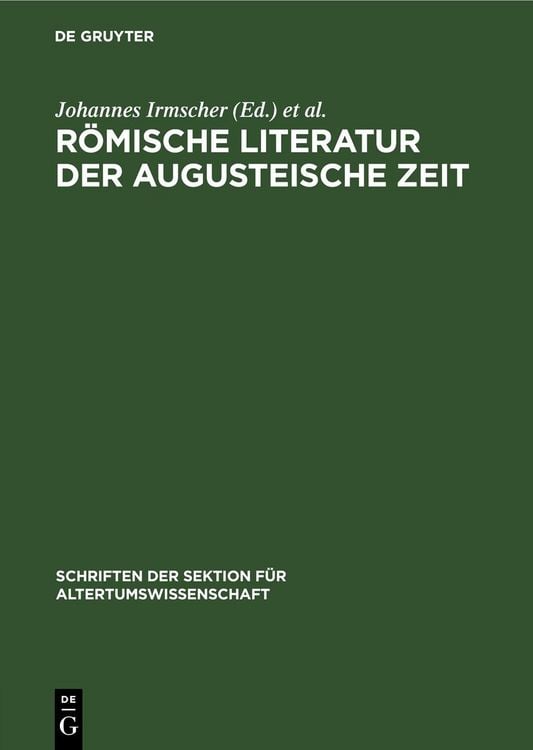 Produktbild: R&ouml;mische Literatur der Augusteische Zeit