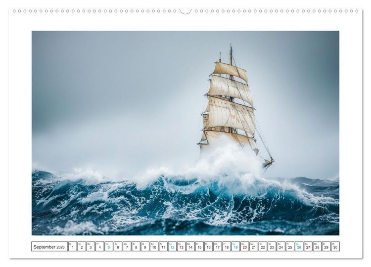 Produktbild: Wind und Wogen (hochwertiger Premium Wandkalender 2026 DIN A2 quer), Kunstdruck in Hochglanz