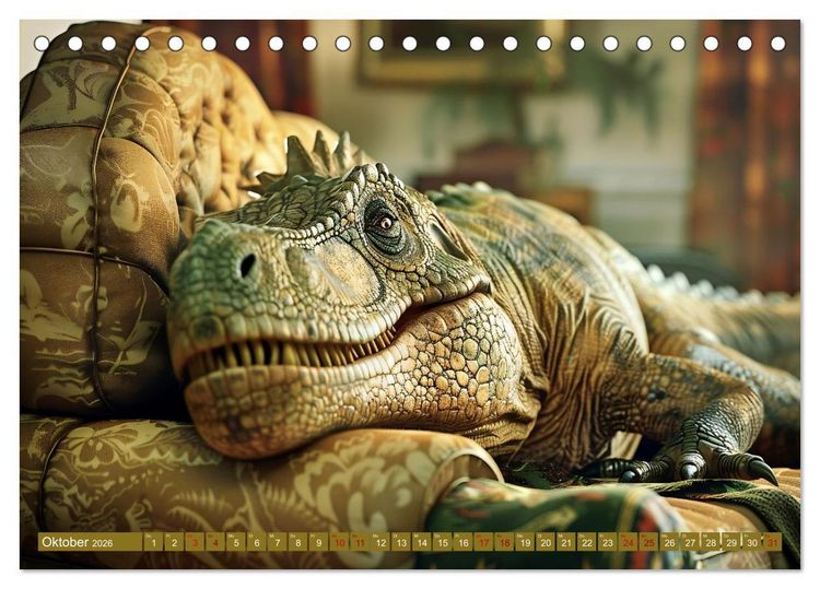 Produktbild: Wie w&auml;re es mit einem Dinosaurier als Haustier? (Tischkalender 2026 DIN A5 quer), CALVENDO Monatskalender